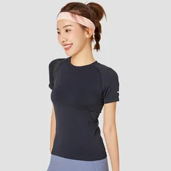 Factory Price Quick-Dry Breathable Short Sleeve T-Shirt Sport Tight Elastic Women Sport T-Shirts Custom Logo