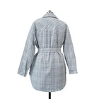 Fashion Women Outerwear 2021 New Designed Custom Fashion Autumn Spring Dress Shirt Elegant Woman Belted Coats