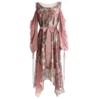 Formal Gathered Yoke Waist Free Size Formal Dresses Flowing Chiffon Dress To Party Wedding