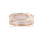 Wedding Rings Rings Factory Sale Shiny Classic Ceramic Rhodium Plated Wedding Rings With White