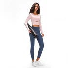 T Shirt Short Women Women Eco Friendly Sport Workout Gym Soft Slim Long Sleeve Yoga T Shirt Short Top Women