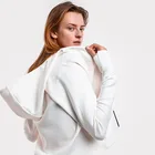 Women Hoodies Zip Oem Service Slim Custom Casual Plain Sports Wear Women Sweatshirt Hoodies With Zip