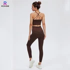 Clothes New Wholesale Outfit Wear 2 Piece Lady Clothes New Gym Sportswear Leggings Yoga Set