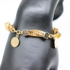 Bead Wholesale Vintage Saudi Arabia Iraq Style 24k Gold Plated Bracelets Charm Coin Bead Bracelets Jewelry