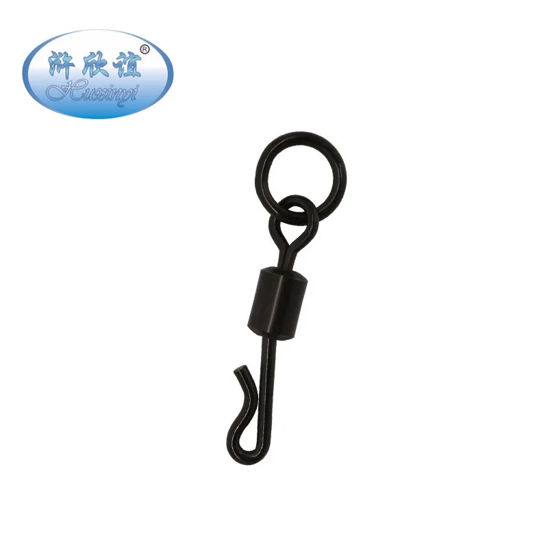 Matte Black Rolling Quick Change Swivels With Solid Ring Carp Fishing