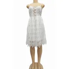 Summer White Summer Summer Large Embroidered Lace Halter Dress For Women Sexy Perspective Dress White Sweet Dress