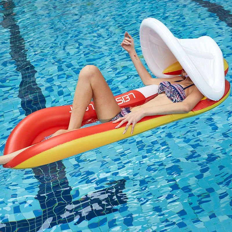Summer Swimming Pool Floating Water Hammock Lounge Chair Inflatable Float Rafts 