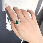 Emerald Cut Diamond Wedding Rings Women 925 Silver Sterling Rings
