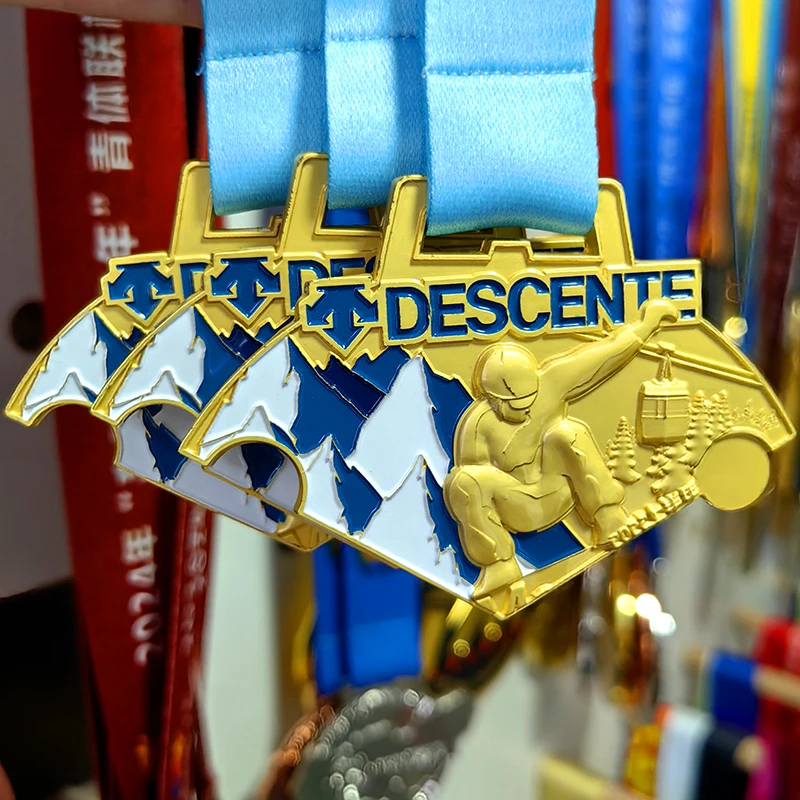 Factory Price Custom Zinc Alloy Award Puzzle Medals Bike Ski Gymnastics Pickleball Karate Metal Sport Medal supplier