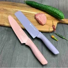 Set 2021 Popular New Model Portable Knife Set Macaron Color Knife Straw 6-piece Set