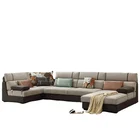 Sofa Fabric Bed Fabric Quanu Modern U Shape Sectional Sofa Fabric Livingroom Sofa Bed