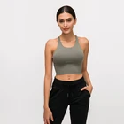 Top Tank Women Custom High Impact Backless Workout Crop Top Sports Bra Sleeveless Tank For Workout Yoga Gym