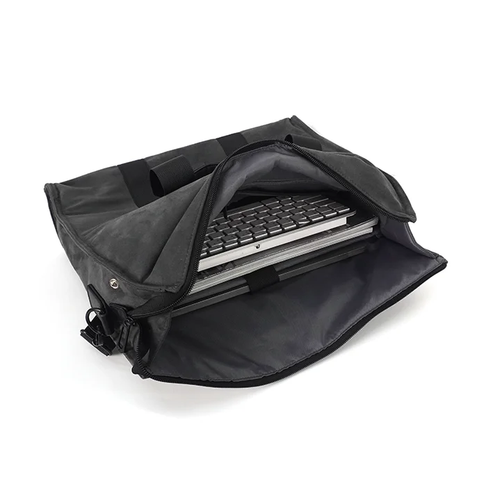 product sac pour ordinateur portable tinyat sac bandouliere pour ordinateur portable ou tablette tissu etanche personnalisable logo noir-6