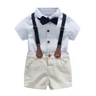Boy Baby Wholesale Toddler Boy Set Summer Baby Suit Striped Shirt Shorts For 0-2 Years Old
