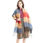 Polyester Scarf With High Quality Womens Large Soft Polyester Feel Pashmina Shawls Wraps Scarf With Tassel