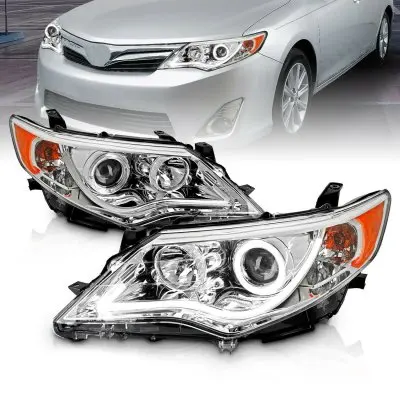 product halo projector headlights led drl headlamps for toyota camry 2012 2014 car parts and accessories-35