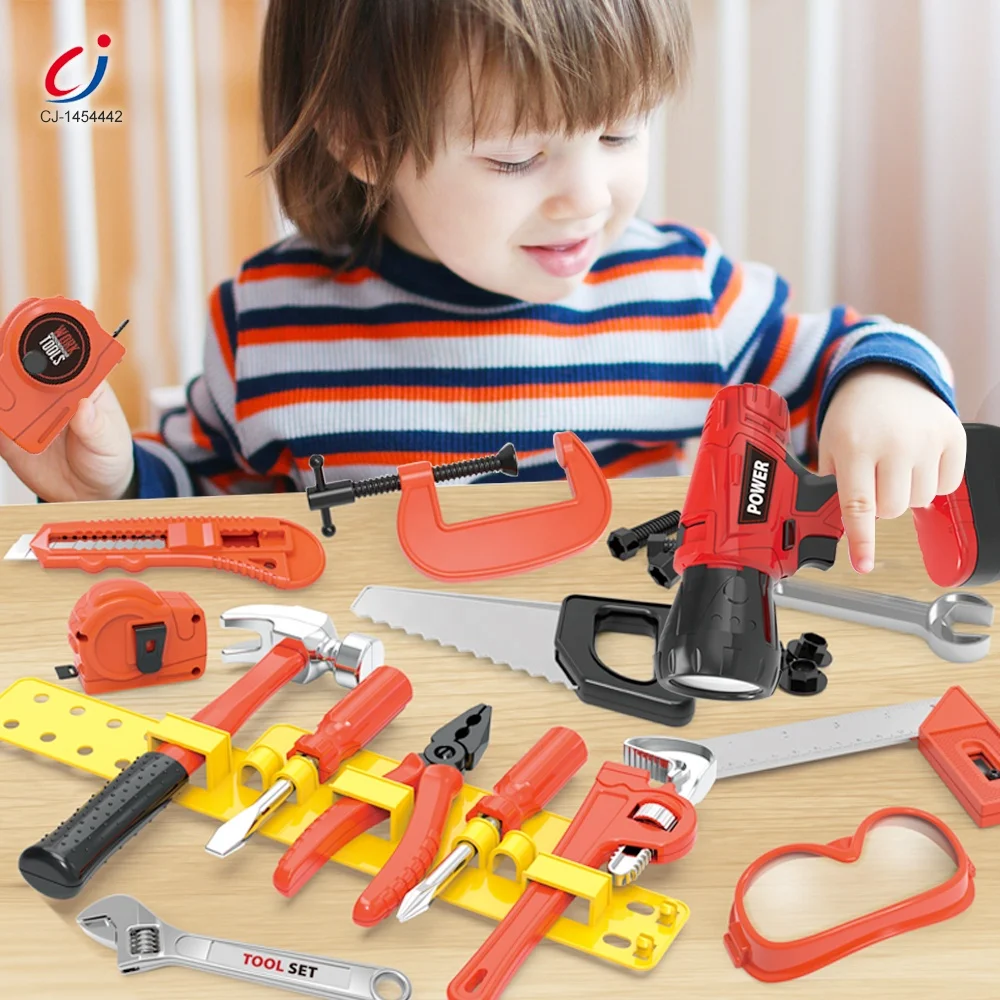 Chengji juguetes 27PCS kids pretend play tools set toys tool games plastic wrench screwdriver tool set toys for kids