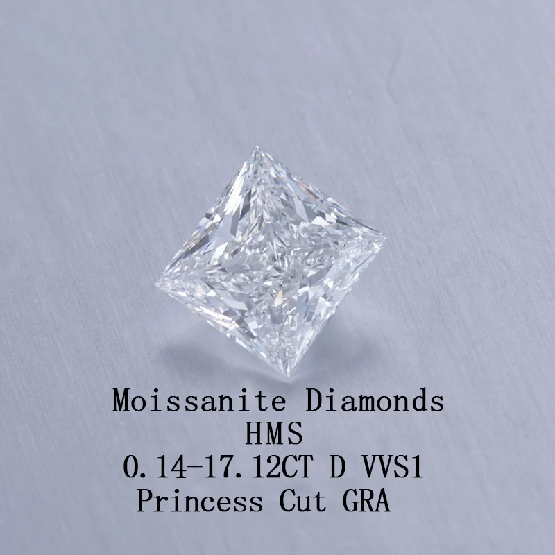 Factory price HMOIS D color Cut wholesale price white princess vvs moissanite stones loose diamonds for jewelry