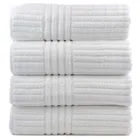 Jacquard Towel Factory Custom Bathroom 400g 700g Thick Soft Terry White Combed Egyptian Cotton Jacquard Towel