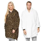 New New Winter Camouflage Digital Printed Adult Fluffy Loose Uniform Size Pullover Blanket Hoodie