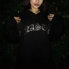 2020 Wholesale Custom Mens 100 % Cotton Rhinestone Fashion Hoodie Letter Rhinestone Black Heavy Unisex Hoodie Pullover