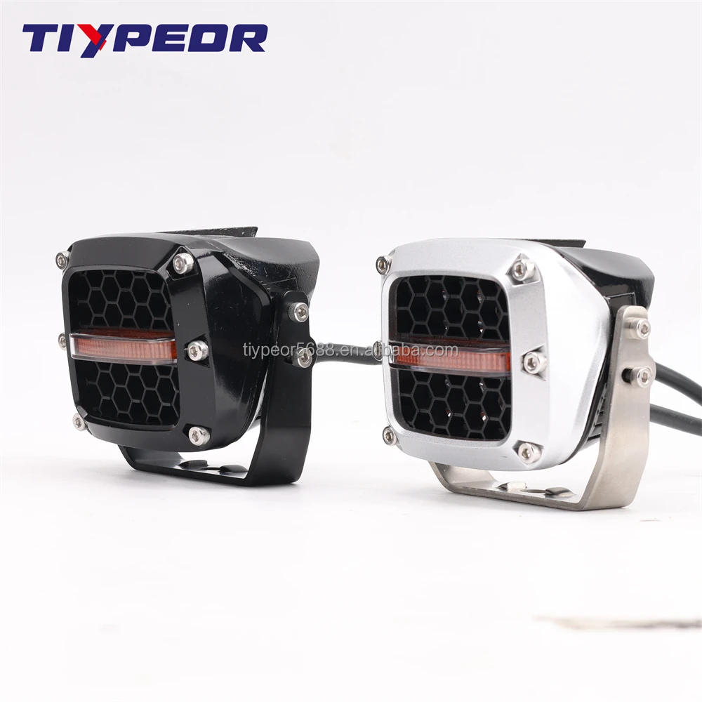 product tiypeor super bright flush mount led work lamp 12v spot 4x4 60w work light 4 mini work light for motorcycle truck boat trailer-3