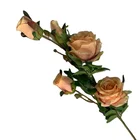 Rose High Quality Cheap Price Artificial Flowers Long Rod Wrapped Heart Rose
