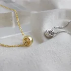 Womens Accessories Trendy Ladies 925 Sterling Silver Charm Dainty Beaded 18k Gold Plated Necklace Jewelry