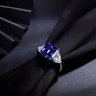 Blue Ring Professional Manufacture Cheap Dainty Blue Sapphire Customize Womens Ring