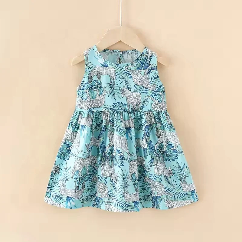 Girls Dress 2024 Cotton Comfortable Fabric Good Price Floral Dress Girls Summer Casual Clothes