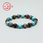 Hot Sale Fashion Retro Bohemian Folk Style Colorful Wax Thread Charms Bracelets Murano Glass Beaded Bracelet
