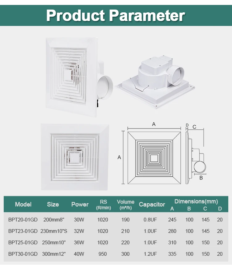 Plastic Wall Exhaust Fan, Centrifugal, Axial - detail 14