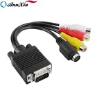 Vga Vga Gold Plated Vga To 3RCA S-Video Red White Yellow Audio Video Output Cable