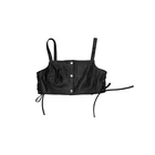 Vest Faux Leather Wrapped Chest Sling Spring New Lace-up Sexy PU Leather Waistcoat Vest
