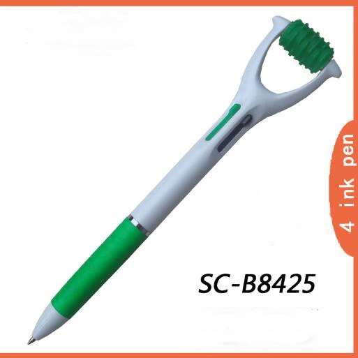 Custom massage ballpoint pen plastic ballpoint pen with massager