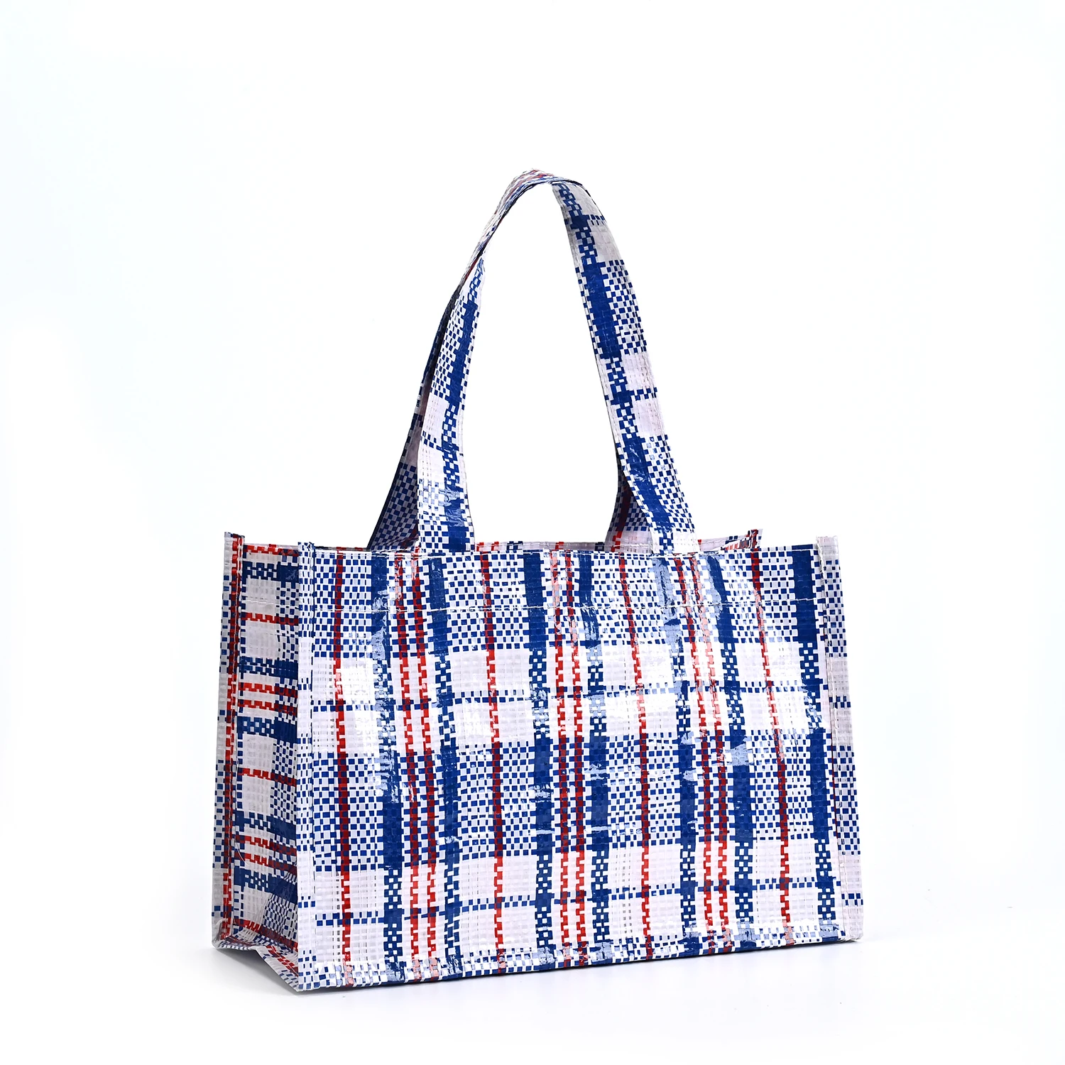 Customized Printing Reusable pp Woven Heavy Duty Laminated Polypropylene Woven Shopping Tote Bag with Double Handle supplier