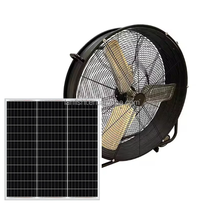 Cooling Fan, 24'', Portable, Solar, Stainless - detail 6