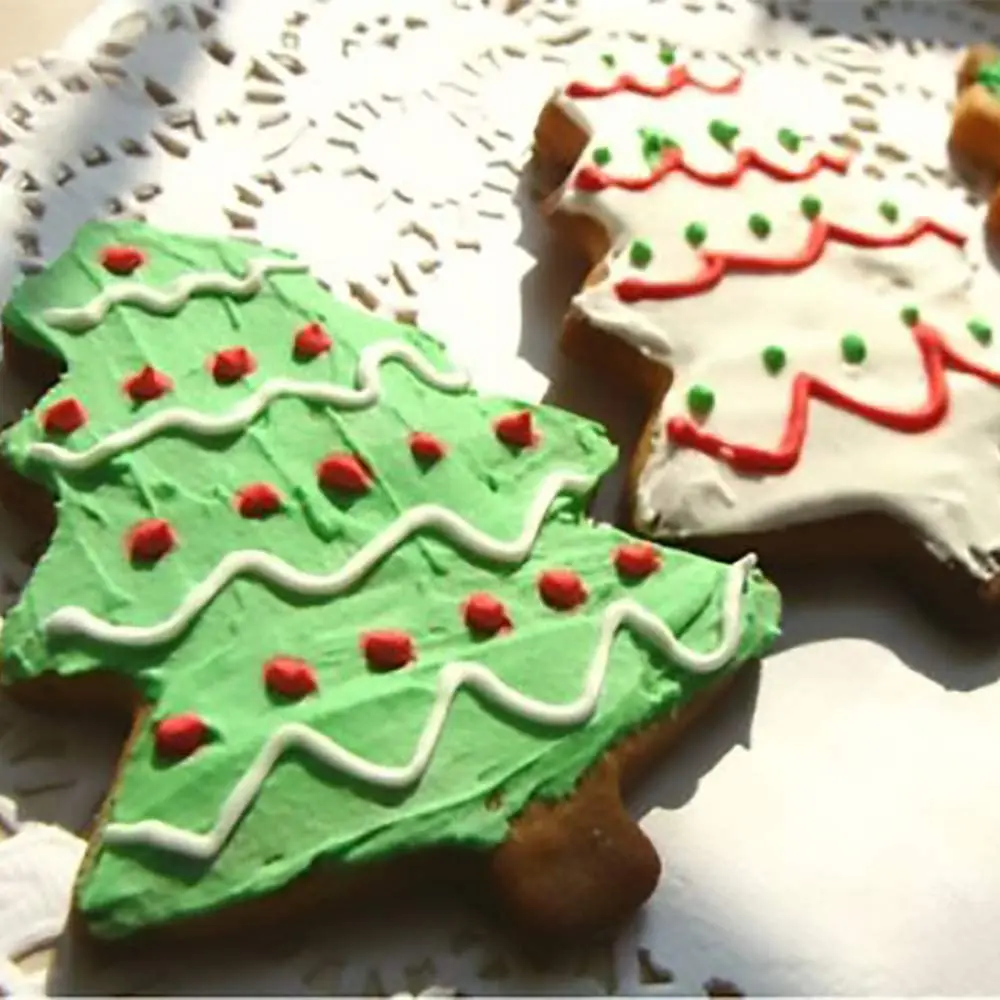 6 cavities Christmas Tree Silicone Cake Baking Mold Cake Pan Handmade Soap Moulds Biscuit Chocolate Ice Cube Tray