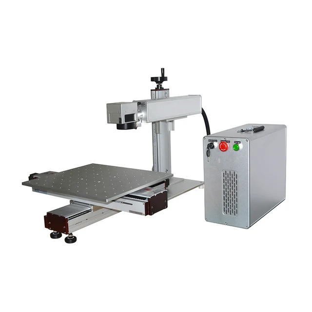 30W 50W 100W Jpt Mopa Big Size metal &plastic Fiber Laser Marking laser engraving Machine Lens Gold Testing Latest Machine