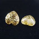 Heart Yellow Yellow Double Jewelry Heart Shape Yellow Moissanite Stone Diamond With GRA Certificate