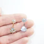 Piercing Stainless Steel Multicolor Bear Paw Shape Selection Belly Button Ring Body Piercing Jewelry Girls