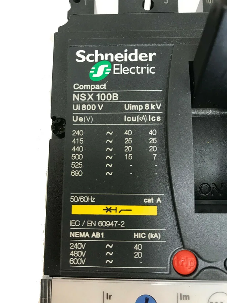 LV429551 80A Circuit Breaker NSX100B schneider 3 Pole 80A MCCB