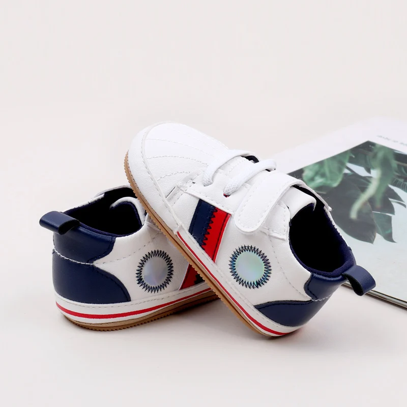 Unisex High Quality 2025 Spring Autumn Style Casual Shoes Anti-Slip Soled Toddler Walking Shoe Boys 6-12-15 Months Flat Design manufacture