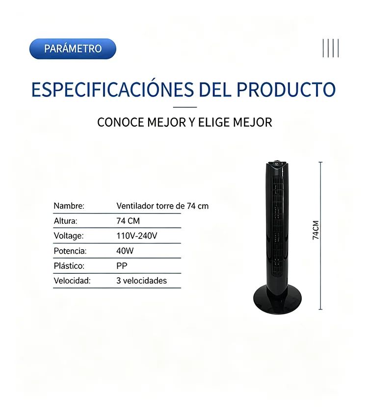 Tower Pedestal Fans, 110V, 40w - detail 14