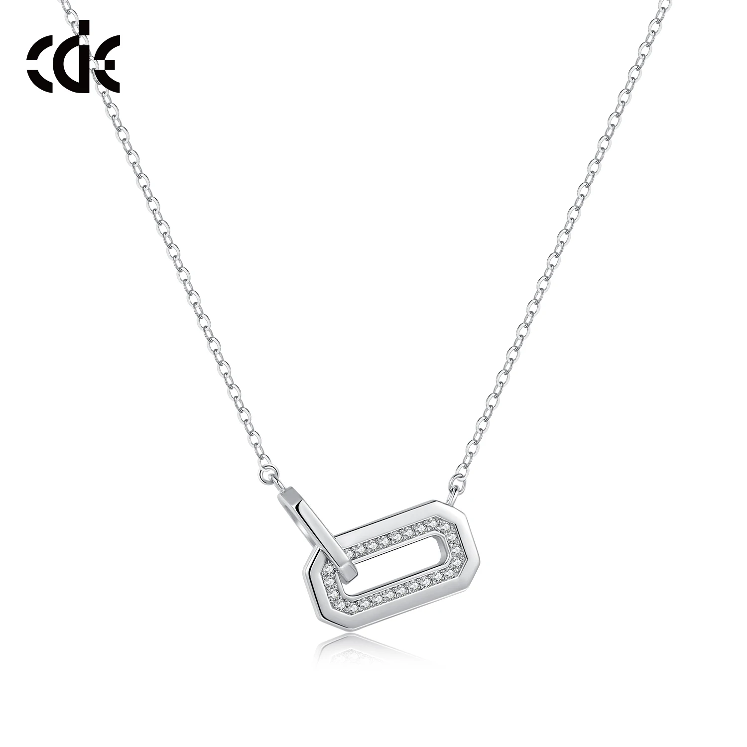 CDE YN1109 Silver 925 Jewelry 925 Sterling Silver Necklace With Zircon 2023 Rohodium Plated DIY Necklace For Women