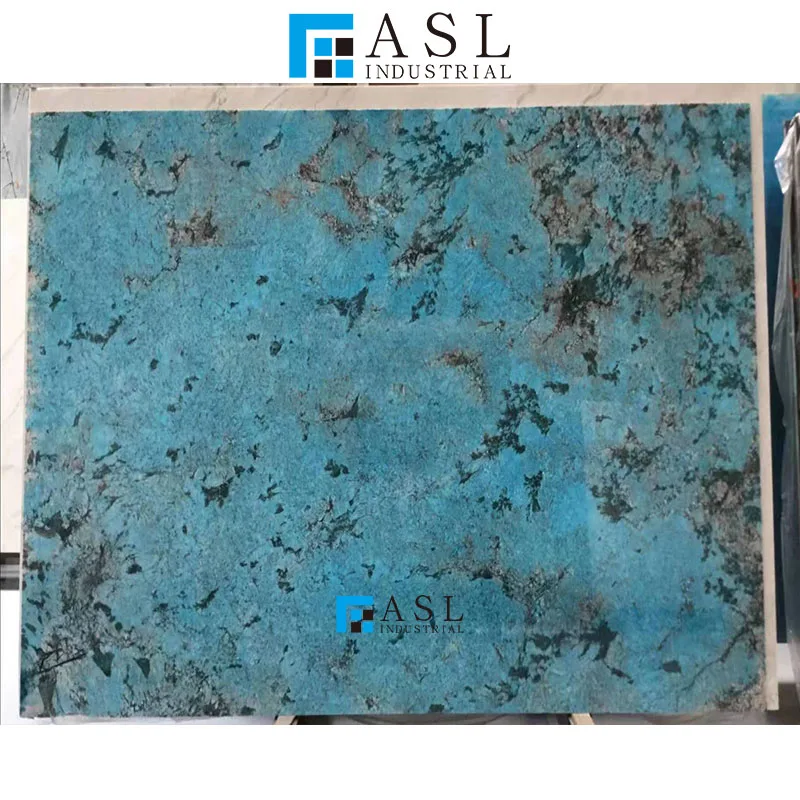 Factory direct blue marble macauba onyx marble sky blue quartzite marmol azul precio