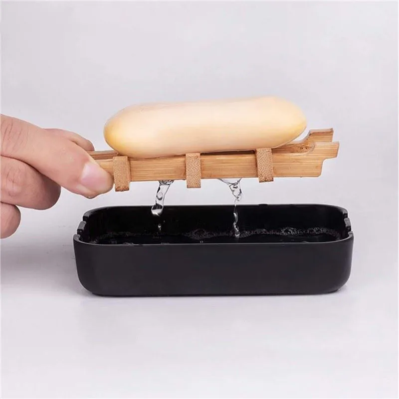 Promotional Travel Soap Box Environmental Protection Wooden Soap Holder Waterproof Home Bathroom Draining Feature