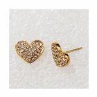 Hoop Modern Fashion High Quality Heart Design Earring Hoop Jewelry Small Stud 18k Gold Earrings