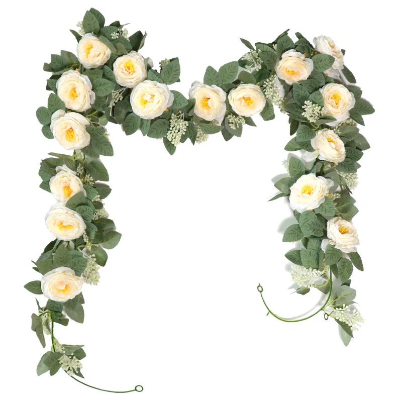 Beautiful Artificial Rose Vine for Home Decoration and Pipeline Plastic Fake Flowers
