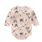 Infant Comfortable Loungewear Summer New Children's Clothing Infant Pink Sleepwear Romper Set